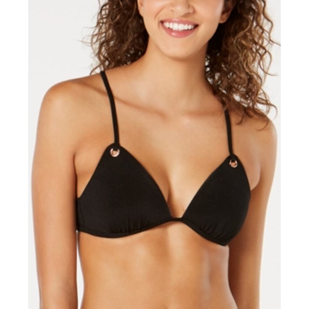 Hula Honey Shimmer Rib Molded Bikini Top S